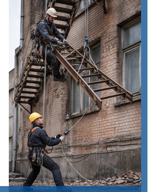 Демонтаж пожарной лестницы в Стрежевом от 12234 р. | ВЫСОТНИК-Стж