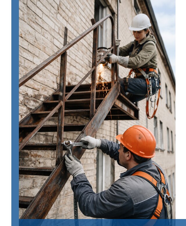 Ремонт и восстановление пожарных лестниц с выездом в Стрежевом