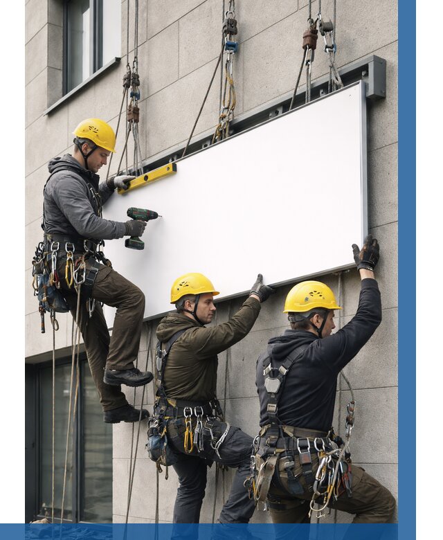 Монтаж рекламной вывески в Стрежевом от 8156 р. | ВЫСОТНИК-Стж