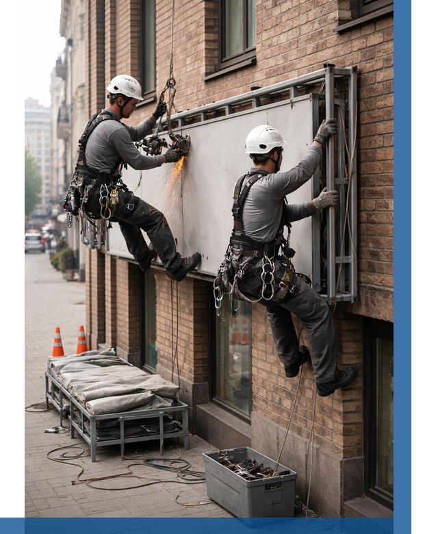 Демонтаж рекламной вывески в Стрежевом от 6627 р. | ВЫСОТНИК-Стж