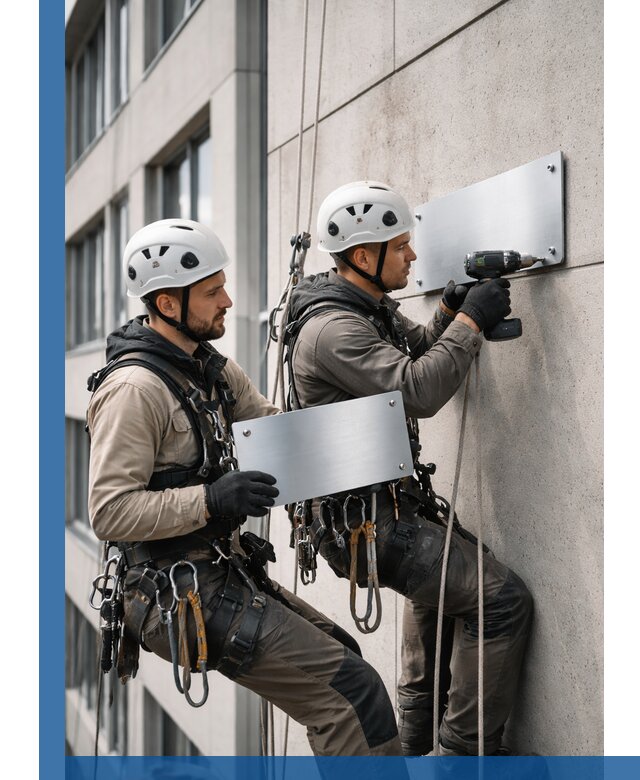 Монтаж табличек и указателей в Стрежевом для зданий и сооружений