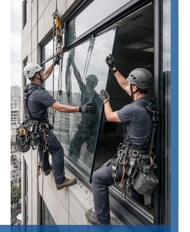 Замена стеклопакетов на высоте в Стрежевом от 5607 р. | ВЫСОТНИК-Стж