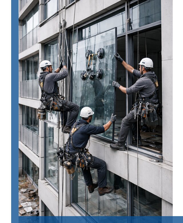 Фасадное остекление и монтаж витражей зданий в Стрежевом под ключ