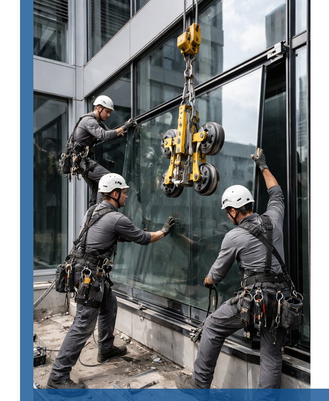 Структурное остекление фасадов в Стрежевом монтаж и обслуживание