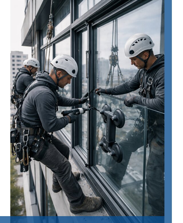 Витражное остекление зданий в Стрежевом от 3568 р. | ВЫСОТНИК-Стж