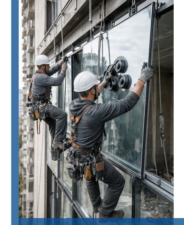 Витражное остекление фасадов и лоджий в Стрежевом под ключ