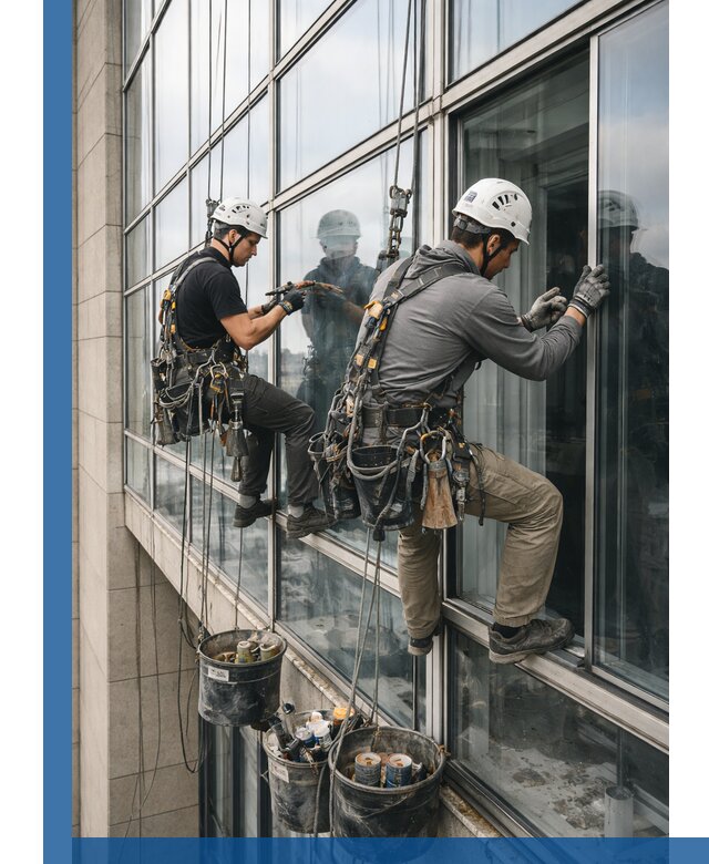 Ремонт витражных конструкций и фасадного остекления в Стрежевом