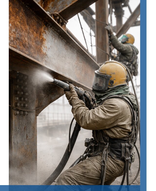 Пескоструйная очистка металлоконструкций в Стрежевом по 612 р.  ВЫСОТНИК-Стж