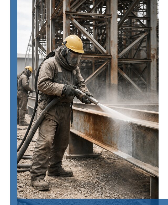 Пескоструйная очистка металлоконструкций в Стрежевом промышленная