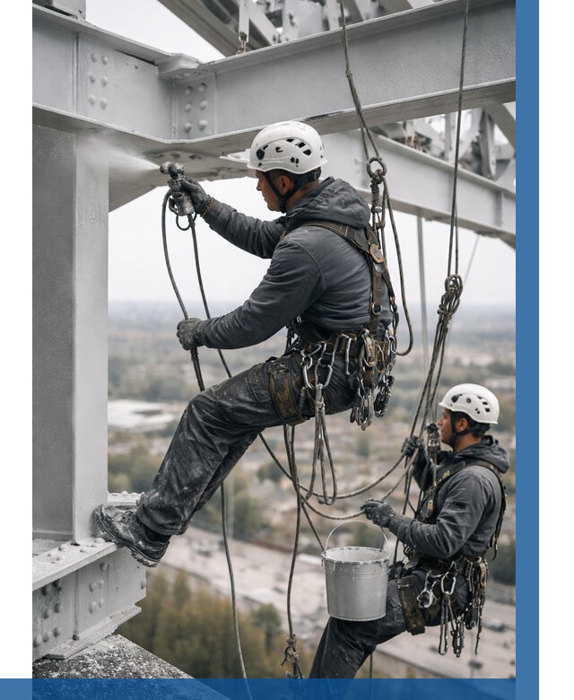 Покраска металлоконструкций на высоте в Стрежевом 357 р |ВЫСОТНИК-Стж