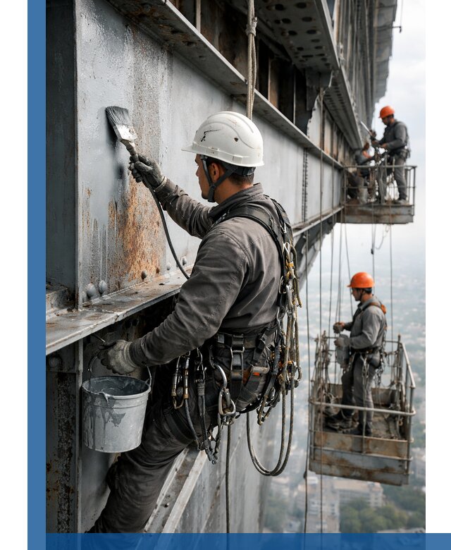 Покраска металлоконструкций на высоте в Стрежевом профессионально