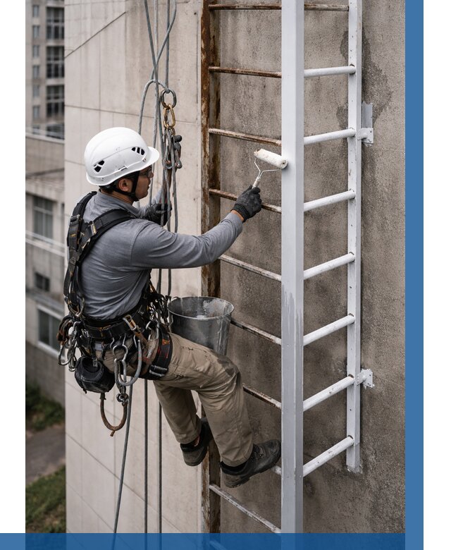 Покраска пожарных лестниц в Стрежевом от 4588 р. | ВЫСОТНИК-Стж