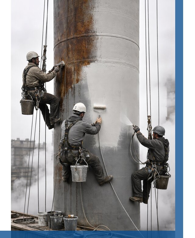 Покраска дымовых труб в Стрежевом от 8666 р. | ВЫСОТНИК-Стж