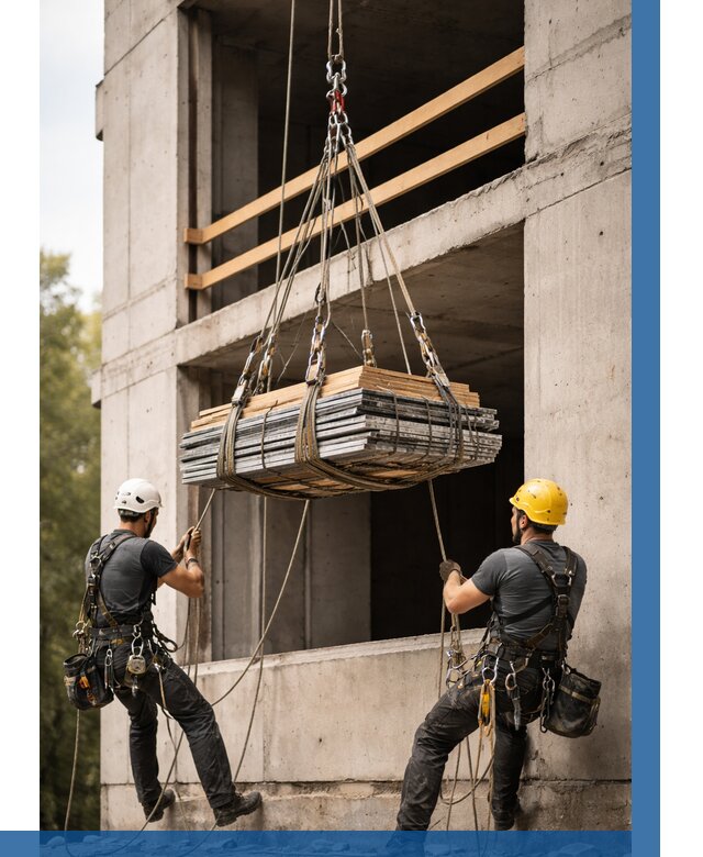 Подъем материала на этаж веревками в Стрежевом от 1529 р. | ВЫСОТНИК-Стж