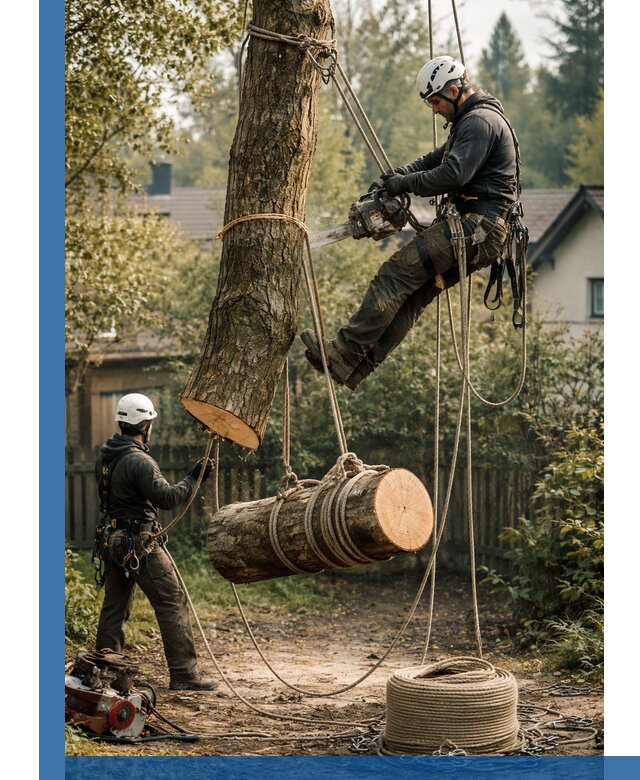 Валка деревьев частями в Стрежевом, безопасно и аккуратно