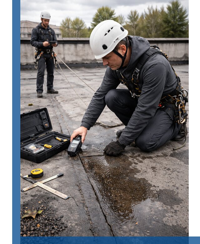 Обследование кровли на протечки и выявление дефектов в Стрежевом